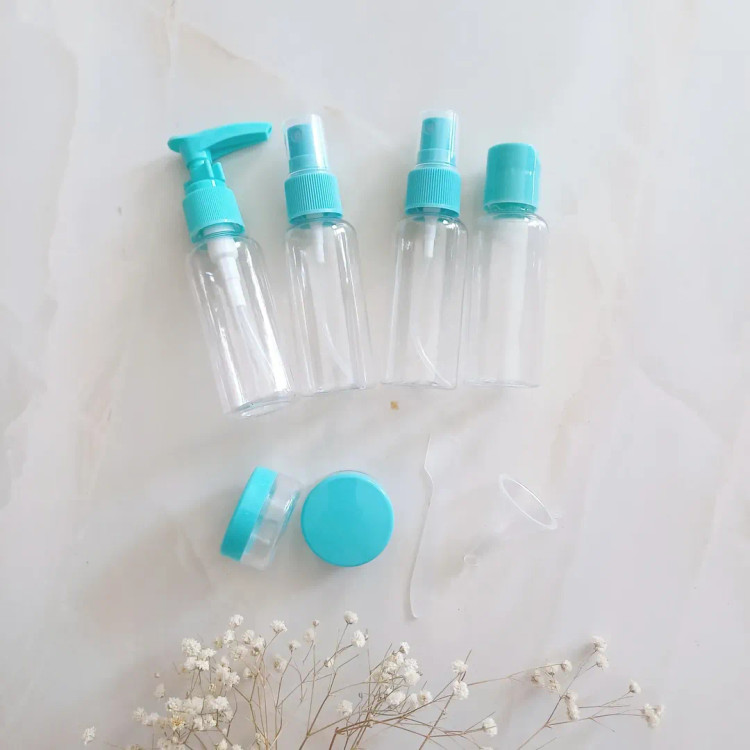 پک آرایشی بهداشتی محفظه کرم و شامپو مسافرتی ۷ تکه بزرگ