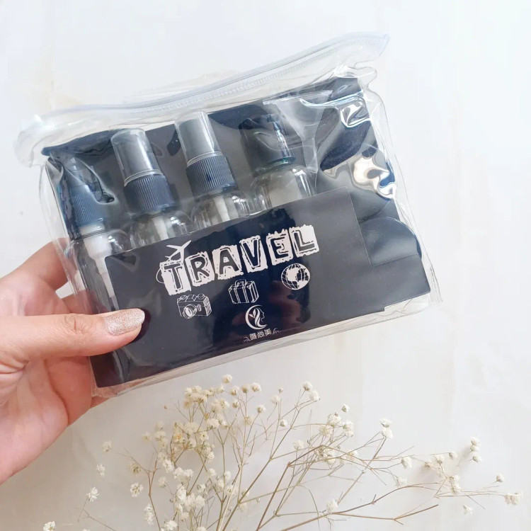 پک آرایشی بهداشتی محفظه کرم و شامپو مسافرتی ۷ تکه بزرگ