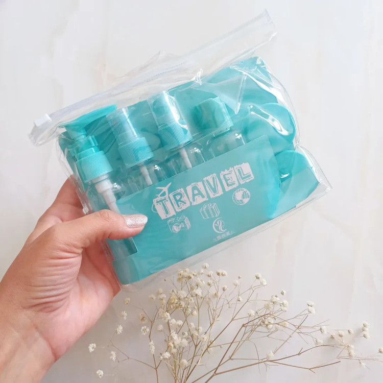 پک آرایشی بهداشتی محفظه کرم و شامپو مسافرتی ۷ تکه بزرگ