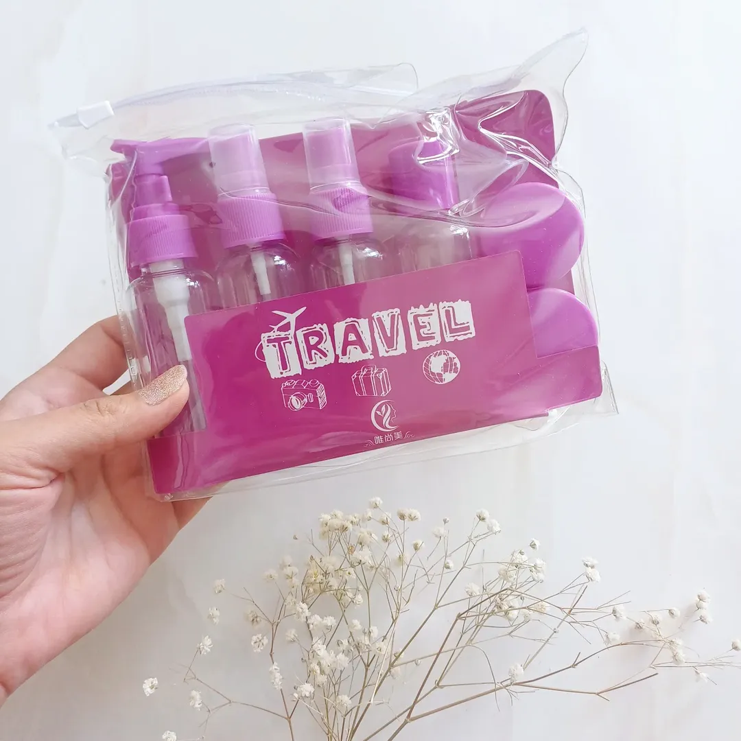 پک آرایشی بهداشتی محفظه کرم و شامپو مسافرتی ۷ تکه بزرگ