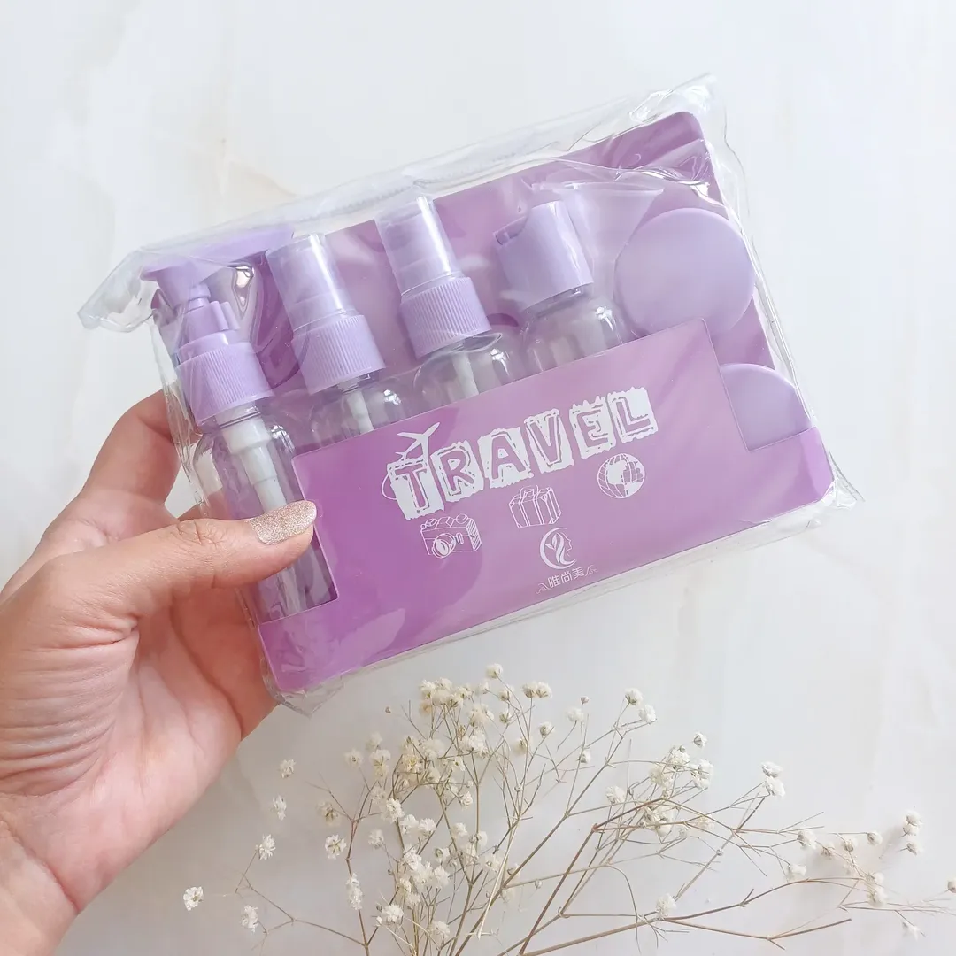 پک آرایشی بهداشتی محفظه کرم و شامپو مسافرتی ۷ تکه بزرگ
