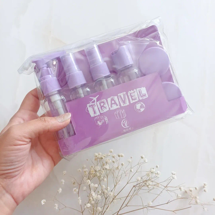 پک آرایشی بهداشتی محفظه کرم و شامپو مسافرتی ۷ تکه بزرگ