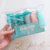 پک آرایشی بهداشتی محفظه کرم مسافرتی ۱۰ تکه بزرگ مخصوص الکل ، کرم ، ژل و مایع شستشو و شامپو و پودر فیکس