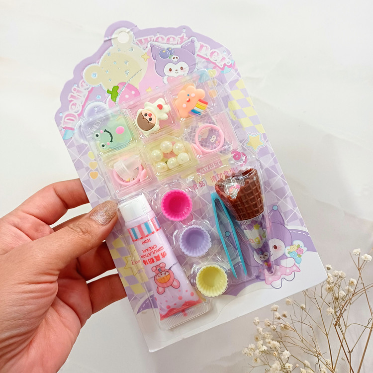 پک کاردستی و سرگرمی چسب خامه ای بستنی قیفی و کاپ کیک