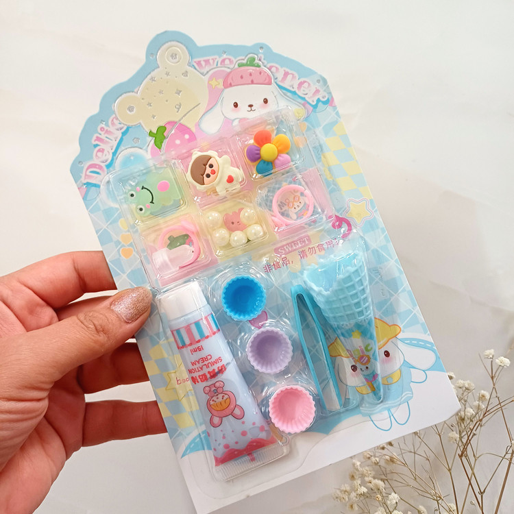 پک کاردستی و سرگرمی چسب خمیری بستنی قیفی و کاپ کیک