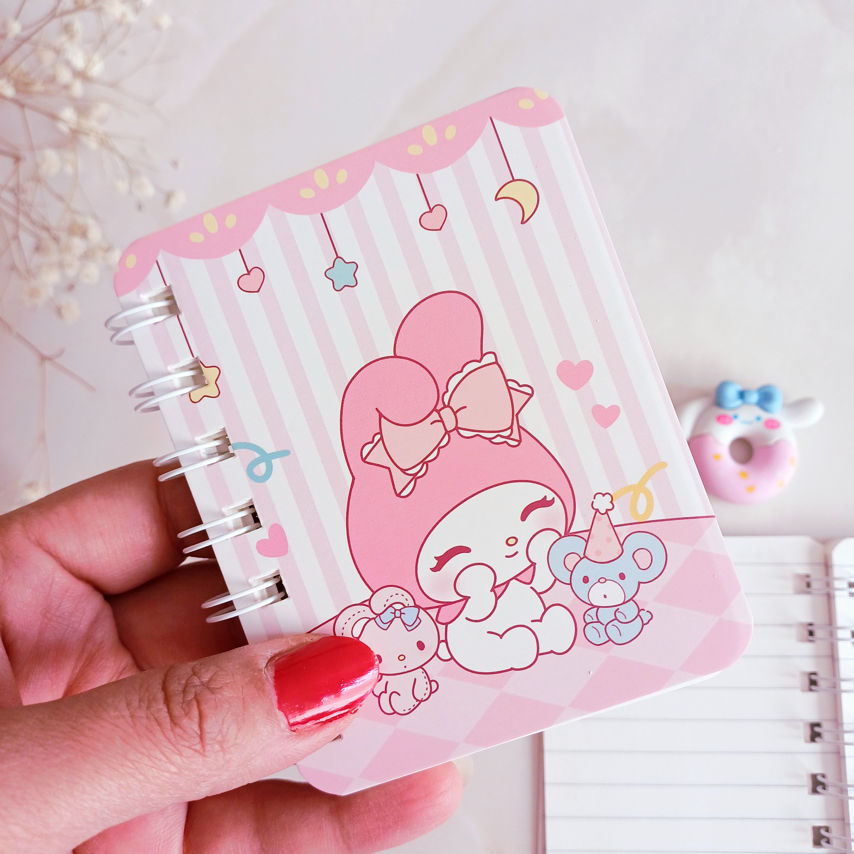 دفتر یادداشت دخترونه طرح ملودی فنری فانتزی و کیوت