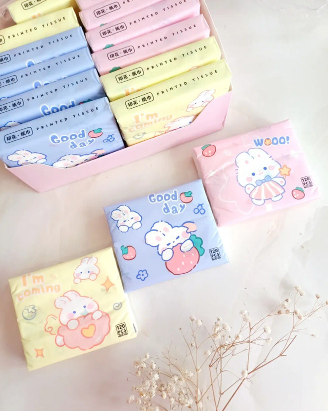 دستمال کاغذی جیبی طرحدار ۱۲۰ عددی