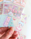 استیکر شفاف برش خورده شابلون دار