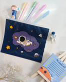 پوشه و کاور زیپ کیپ طرح فضانورد سایز A5 ، آ۵ مدل پسرونه