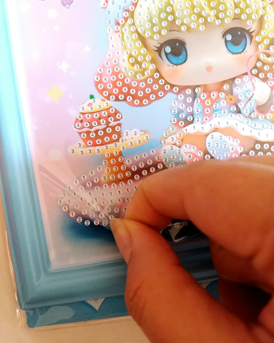 نقاشی الماسی فانتزی مدل دختر طرح قابدار