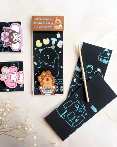 نقاشی ذغالی خراشیدنی ، نقاشی اسکرچ برد ( اسکراچ)