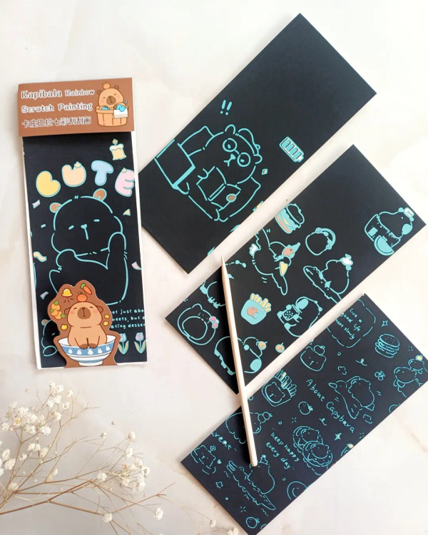 نقاشی ذغالی خراشیدنی ، نقاشی اسکرچ برد ( اسکراچ)