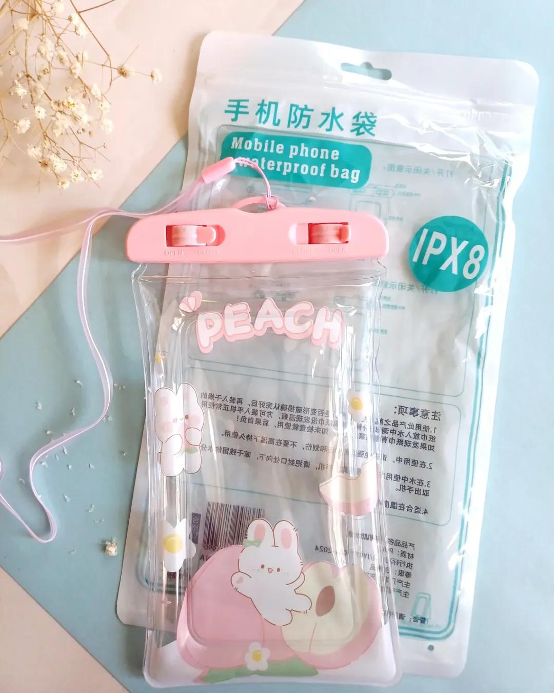 کاور ضد آب گوشی و موبایل طرح خرگوش فانتزی کیوت مناسب برای استخر حمام جکوزی و دریا