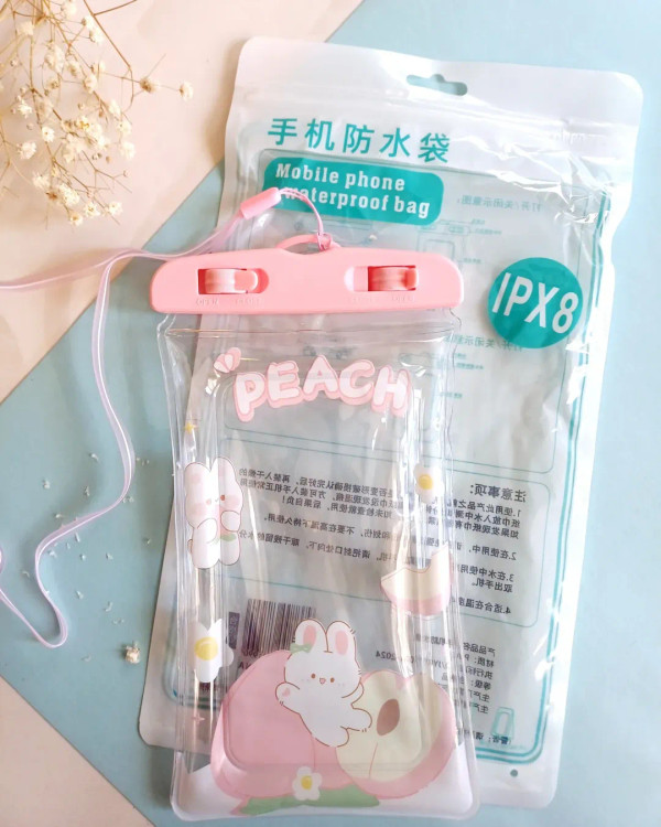 کاور ضد آب گوشی و موبایل طرح خرگوش فانتزی کیوت مناسب برای استخر حمام جکوزی و دریا