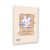 دفتر نقاشی مجلد فنری 60 برگ از برند پیتیکو دفتر فنری فانتزی حیوانات کیوت