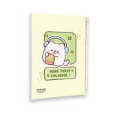 دفتر نقاشی فنردار مجلد 60 برگ از برند پیتیکو دفتر فنری فانتزی حیوانات کیوت