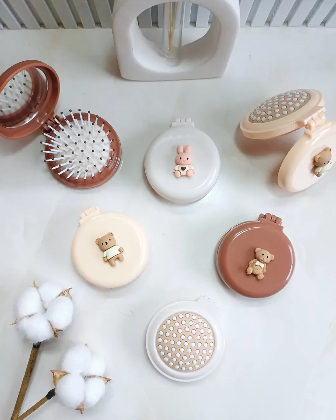 برس آیینه شانه تاشو فانتزی