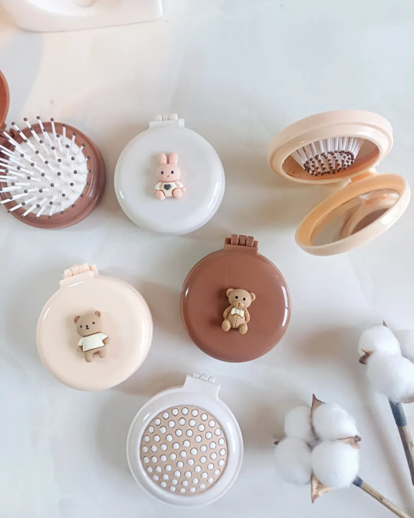 برس و آیینه تاشو جیبی