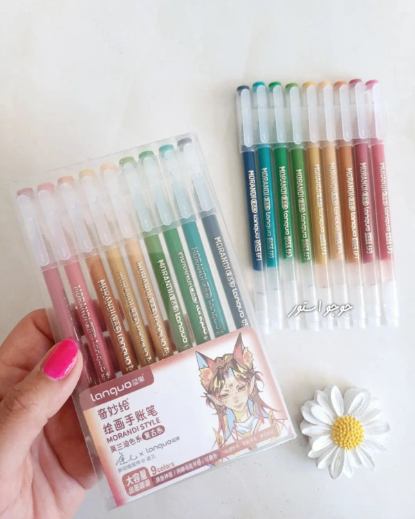 خودکار و روان نویس لانگو طیف رنگی ۹ عددی languo