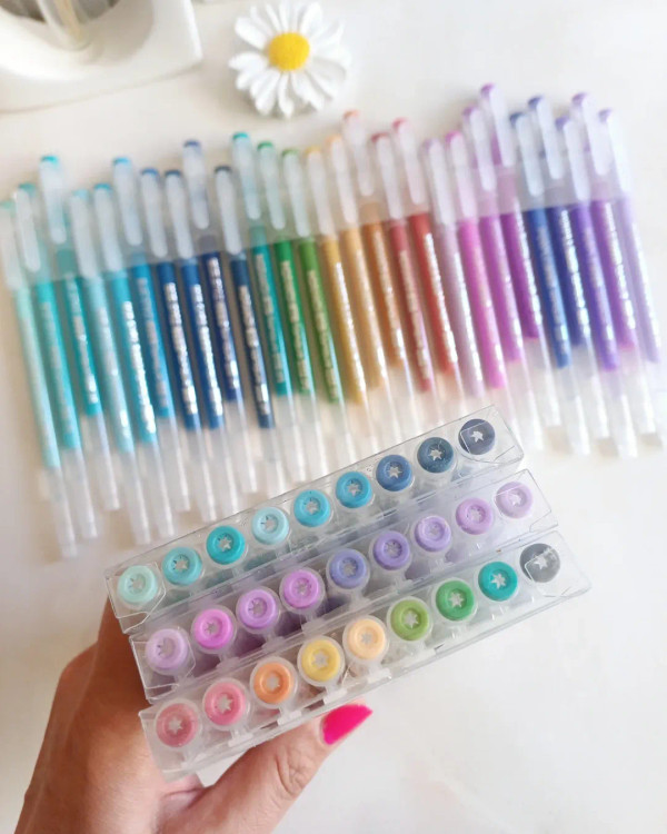 خودکار و روان نویس لانگو طیف بنفش ۹ عددی روانویس languo