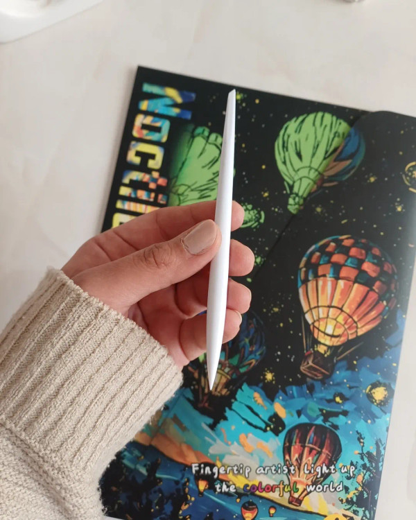 نقاشی خراشیدنی آ۴ ذغالی