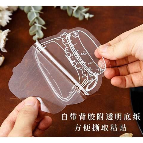 استیکر بوک مارک شیشه بطری شفاف