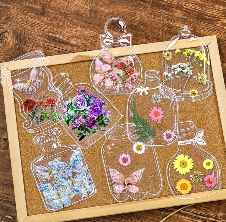 استیکر و برچسب بوک مارک شیشه بطری شفاف