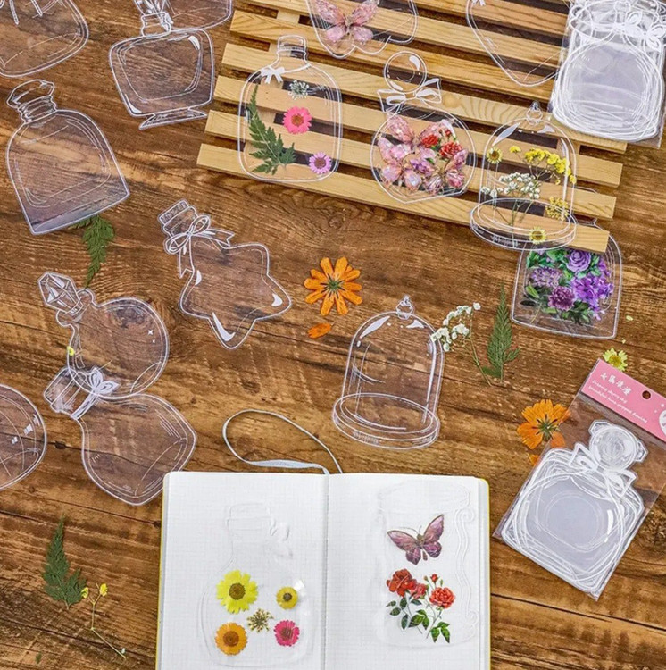 استیکر بوک مارک شیشه بطری شفاف