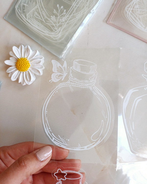 استیکر بوکمارک شیشه بطری شفاف