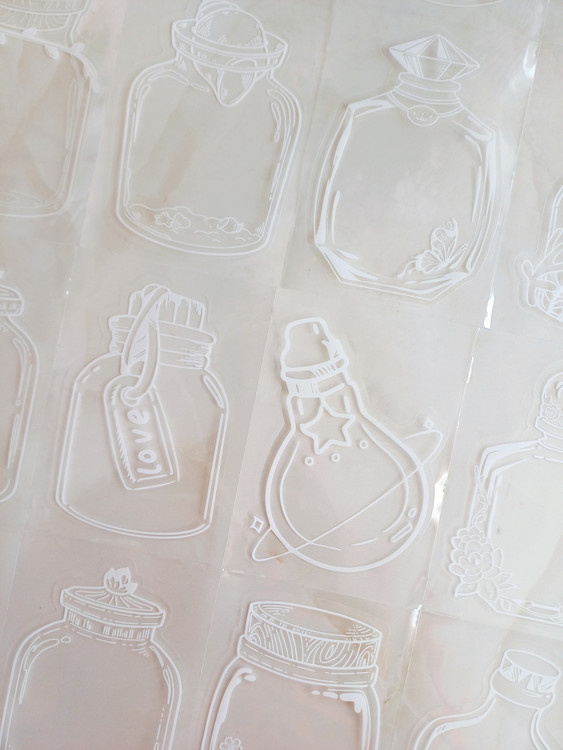 استیکر برچسب بوک مارک شیشه بطری شفاف