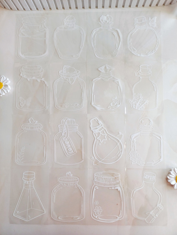 استیکر و برچسب بوکمارک شیشه بطری شفاف