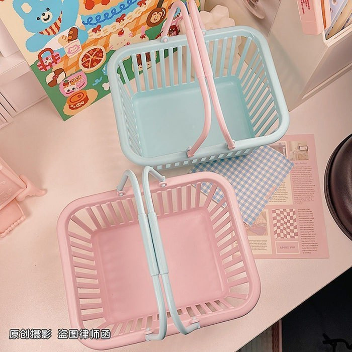 سبد فانتزی پینترستی دسته دار طرح مستطیل کوچک