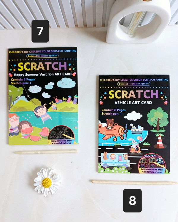 دفترچه اسکرچ آرت نقاشی خراشیدنی