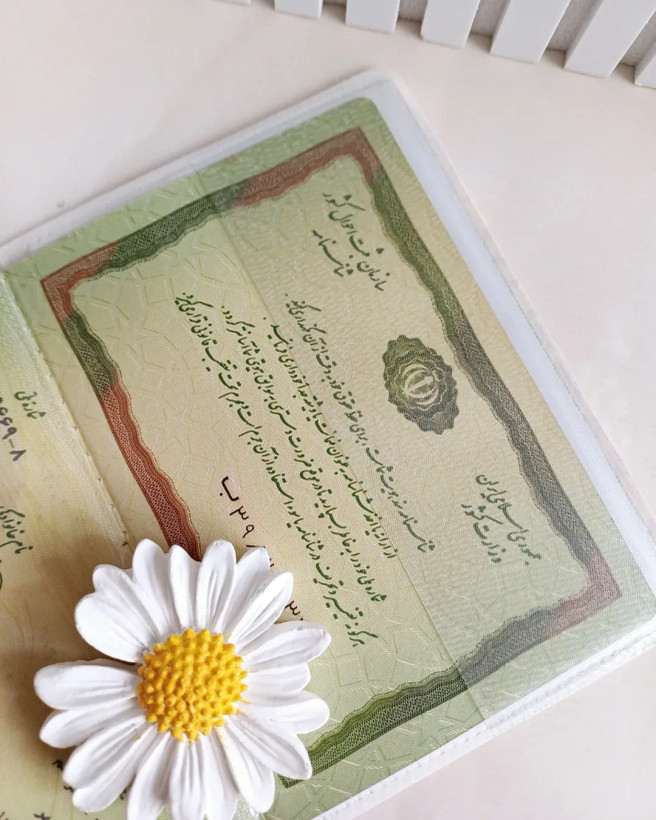 جلد شناسنامه و پاسپورت فانتزی کاور شناسنامه طرح امیلی
