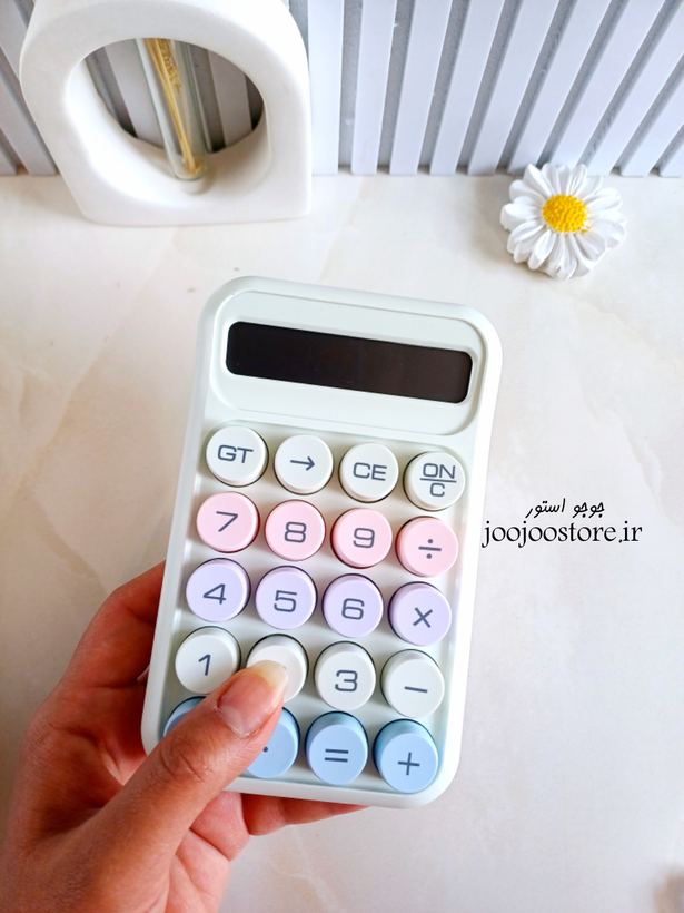 ماشین حساب دکمه رنگی برجسته کیبوردی از برند رانزو Renzdu KC 2819