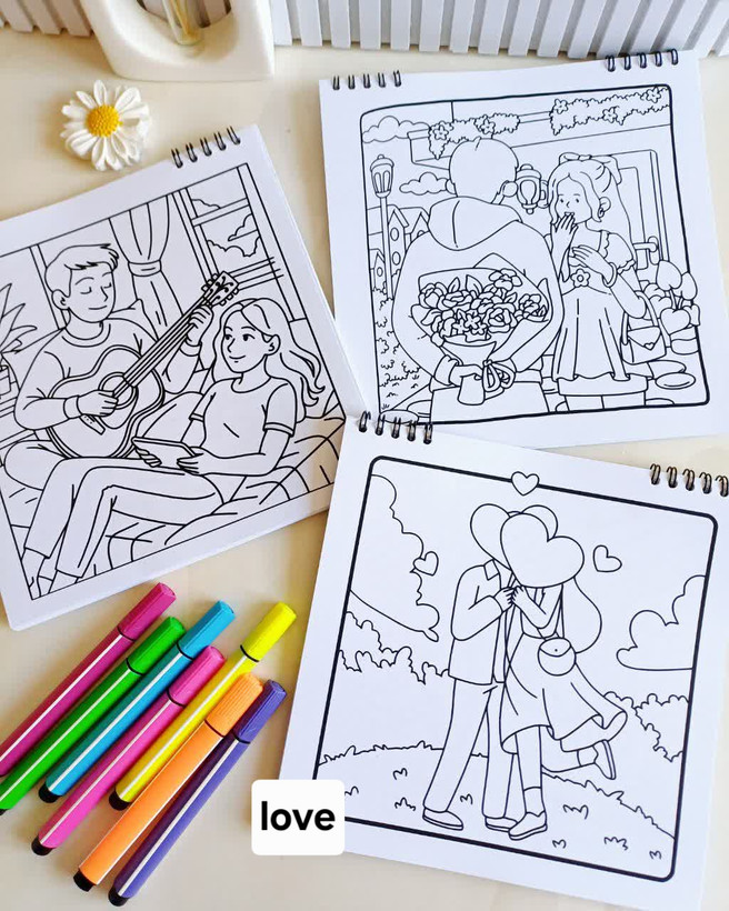 دفتر رنگ آمیزی کیوت دخترانه cozy corner رنگیکا