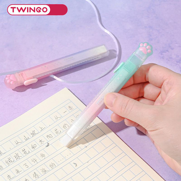 پاک کن کاتری پاستلی پنجه برند Twingo پاکن با کیفیت پاستیلی مینیمال شیک مناسب برای دانش آموزان و دانشجویان